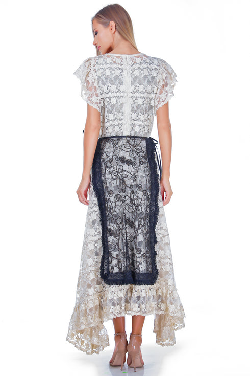 Rochie din dantela cu broderie freeshipping - Liza Panait Online Boutique